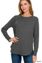 Zenana Baby Waffle Long Sleeve Top