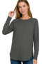 Zenana Baby Waffle Long Sleeve Top