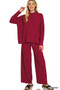 Zenana Viscose Sweater Top & Pants Set