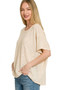 Zenana Oversized Slub Hacci Top