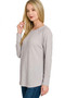 Zenana Baby Waffle Long Sleeve Top