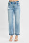 RISEN Full Size High Rise Ankle Boyfriend Distressed Jeans Plus Size