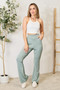 Heimish Full Size Wide Waistband Sports Pants Plus Size