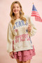 BiBi 4th Of July Stars And Stripes Patches Sweatshirt