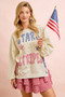 BiBi 4th Of July Stars And Stripes Patches Sweatshirt