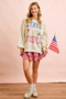 BiBi 4th Of July Stars And Stripes Patches Sweatshirt