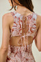 SO ME Shell Print Smocked Fit And Flare Mini Lined Dress