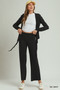 Umgee Cotton Viscose Folded Waistband Straight Leg Pants