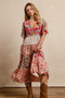 BiBi Floral Print Mix and Match Midi Dress