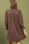 Umgee Textured Puff Sleeve Mini Dress