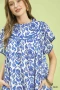 Umgee Abstract Print Babydoll Mini Dress