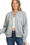 Zenana Acid Washed Fleece Jacket