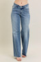 Judy Blue Full Size V - Front Baggy Jeans Plus Size