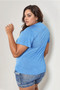 Double Take Ruched V-Neck Short Sleeve T-Shirt