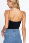 ACTIVE BASIC Ribbed Round Neck Seamless Cami Bodysuit