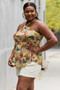 Be Stage Full Size Floral Halter Top in Green