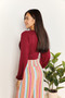Culture Code Full Size Heart Neck Poet Sleeve Bodysuit