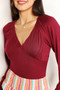 Culture Code Full Size Heart Neck Poet Sleeve Bodysuit