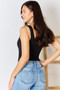 Zenana Microfiber Notched Sleeveless Bodysuit