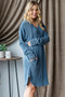 Heimish Ribbed Long Sleeve Hooded Dress