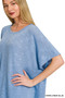 Zenana Oversized Slub Hacci Top