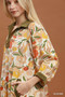 Umgee Mix Floral Contrast Trim Shift Mini Dress