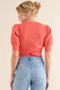 And The Why Puffed Half Sleeve Rib Basic Bodysuit