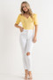 And The Why Shirring Puff Sleeve Bodysuit