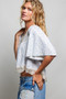 POL Floral Print Lace Trim Blouse