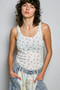 POL All Over Floral Ribbed Tank