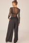 Idem Ditto Sparkling Glitter Long Sleeve Sheer Top