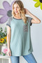 Heimish Full Size Striped Short Sleeve Waffle T-Shirt