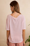BiBi Solid Jersey Relaxed Fit Short Sleeves Pocket Top