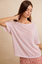 BiBi Solid Jersey Relaxed Fit Short Sleeves Pocket Top