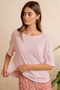 BiBi Solid Jersey Relaxed Fit Short Sleeves Pocket Top