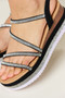 Forever Link Rhinestone Strappy Wedge Sandals