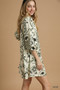 Umgee Boho Printed Balloon Sleeve Mini Dress