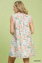 Umgee Floral Print Babydoll Dress