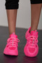 Berness Running Late Chunky Sole Athletic Sneakers in Hot Pink