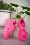 Berness Running Late Chunky Sole Athletic Sneakers in Hot Pink