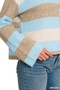 Zenana Lightweight Wool Blend Color Block Sweater