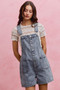 SO ME Denim Washed On Front With Adjustable Strap Romper