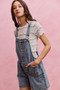 SO ME Denim Washed On Front With Adjustable Strap Romper