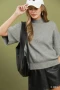 Umgee Mock Neck Short Sleeve Knit Sweater Top