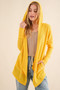 And The Why Full Size Thermal Hooded Open Front Cardigan with Pockets
