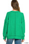 Zenana Brushed Hacci Drop Shoulder Sweater