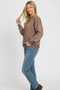 Zenana Fleece Acid Enzyme Washed Round Neck Sweatshirts
