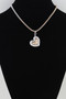 Hammered Heart Box Chain Necklace 