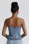 Rogue Cascade Denim Corset Top 