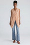 Cascade Ruffle Draped Tunic Top 